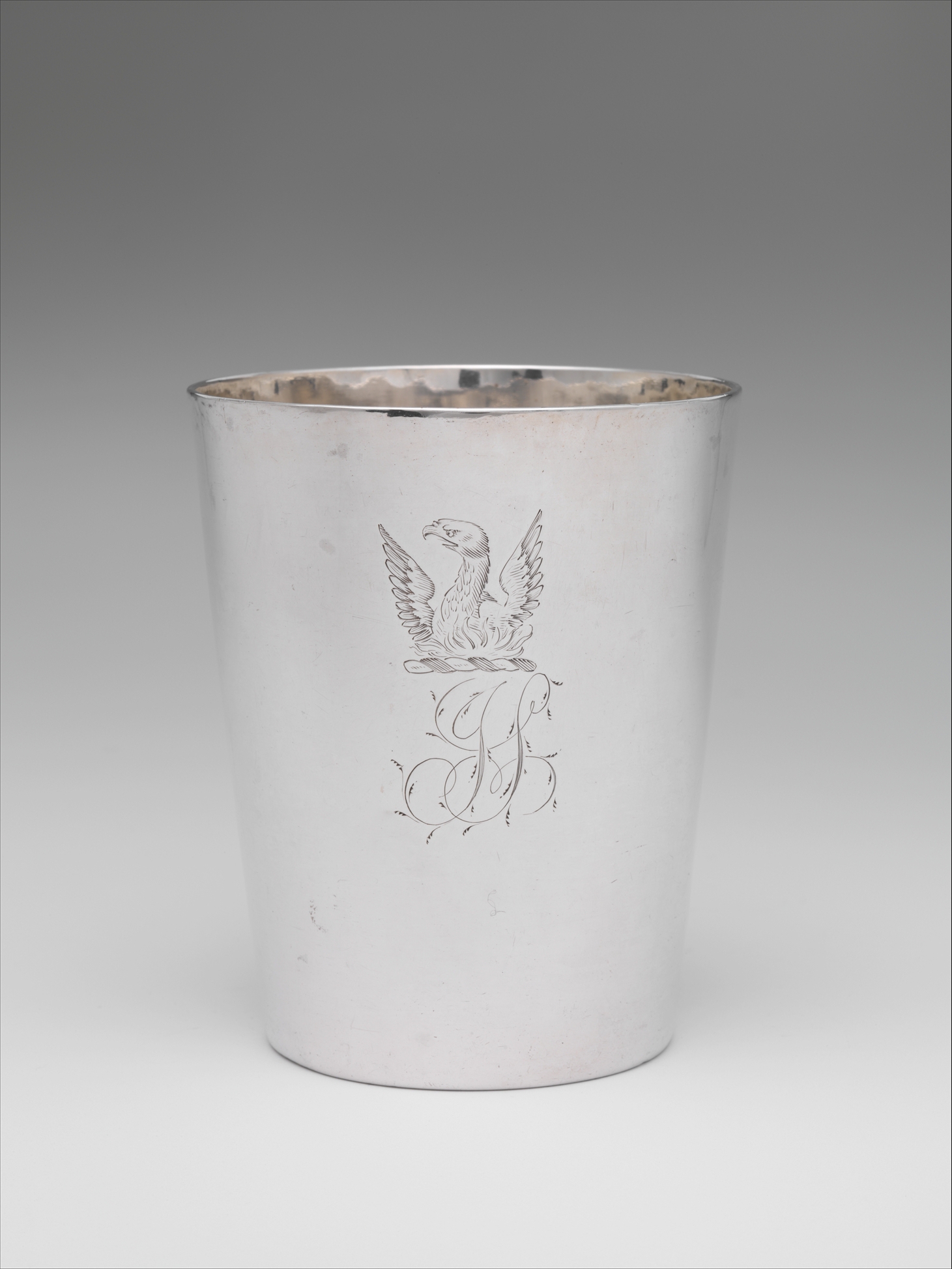 Engraved Silver Beaker