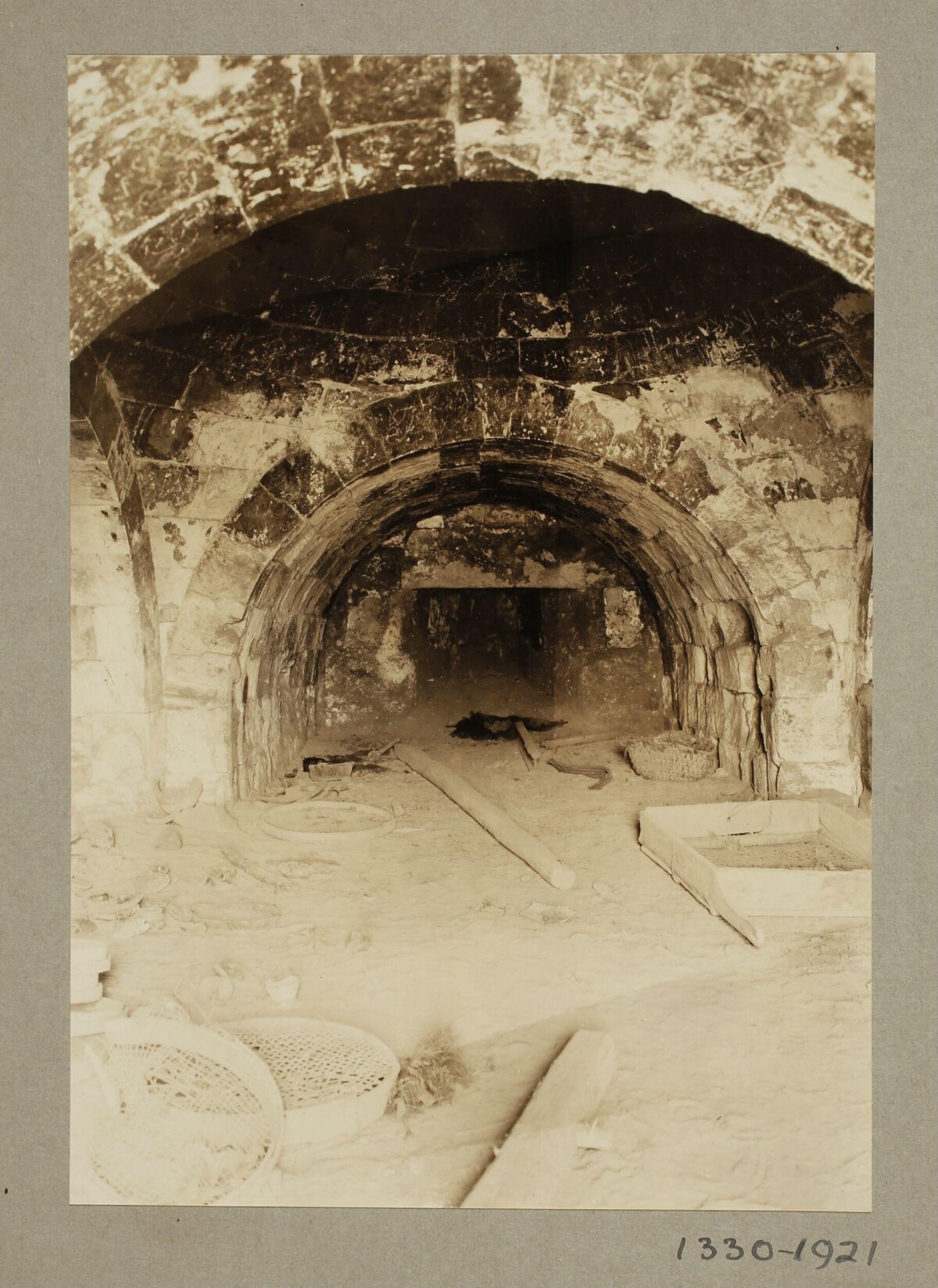 Ancient Arched Stone Chamber Interior