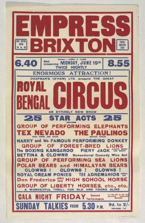 Vintage Royal Bengal Circus Poster
