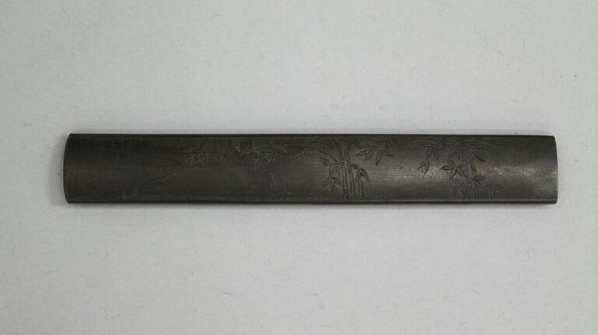Engraved Bamboo Bronze Paperweight