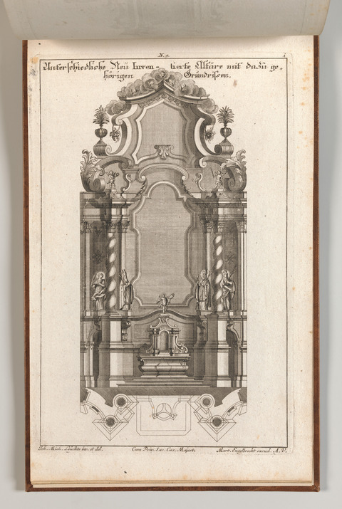 Baroque Altar Architectural Engraving