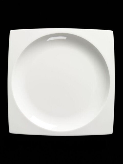White Square Ceramic Plate
