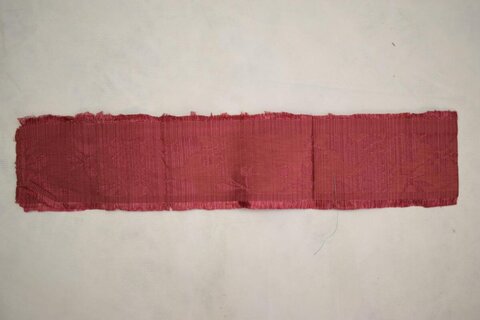 Deep Red Woven Fabric Strip Sample
