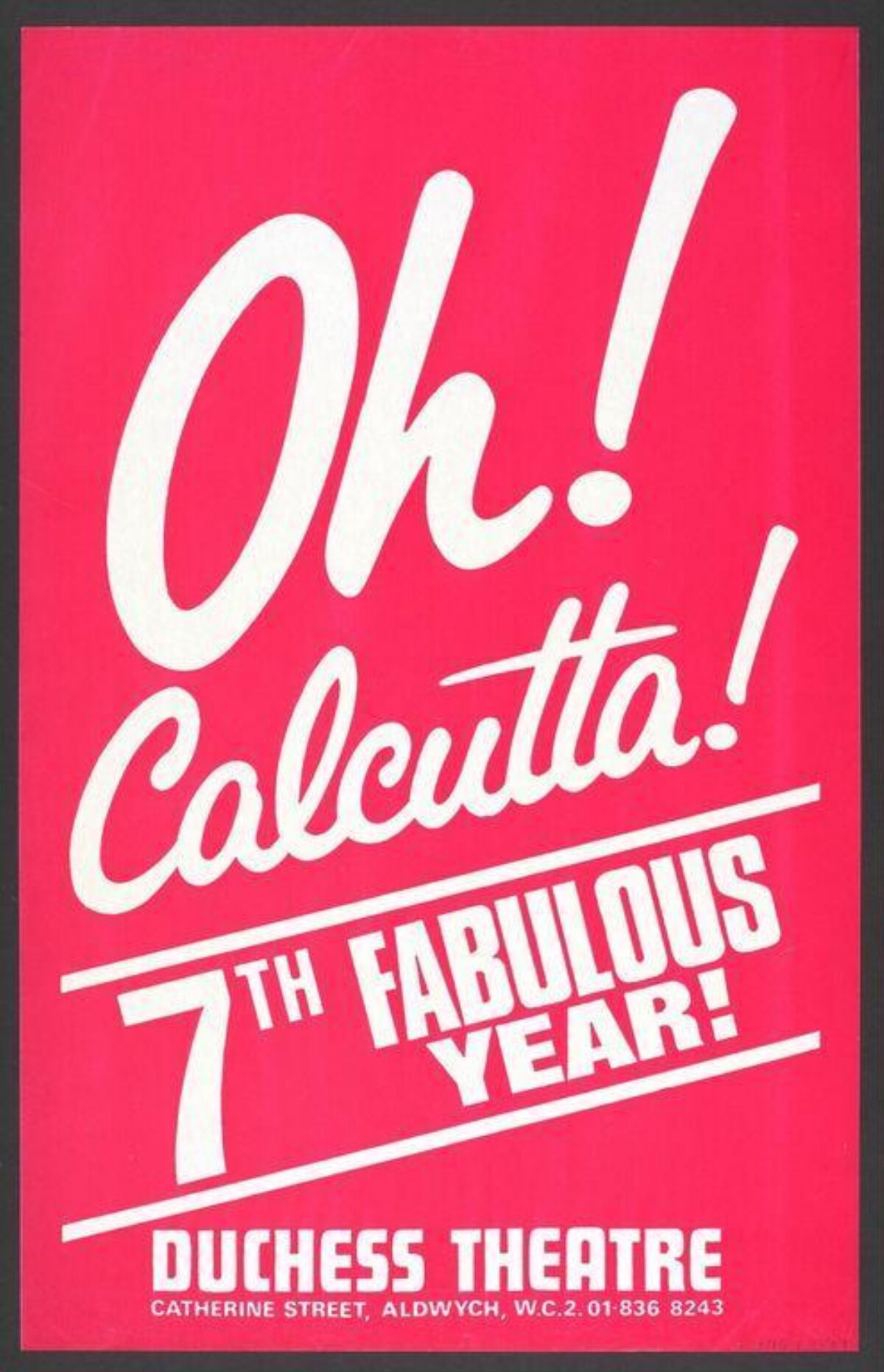 Oh! Calcutta! 7th Year Theatre Poster