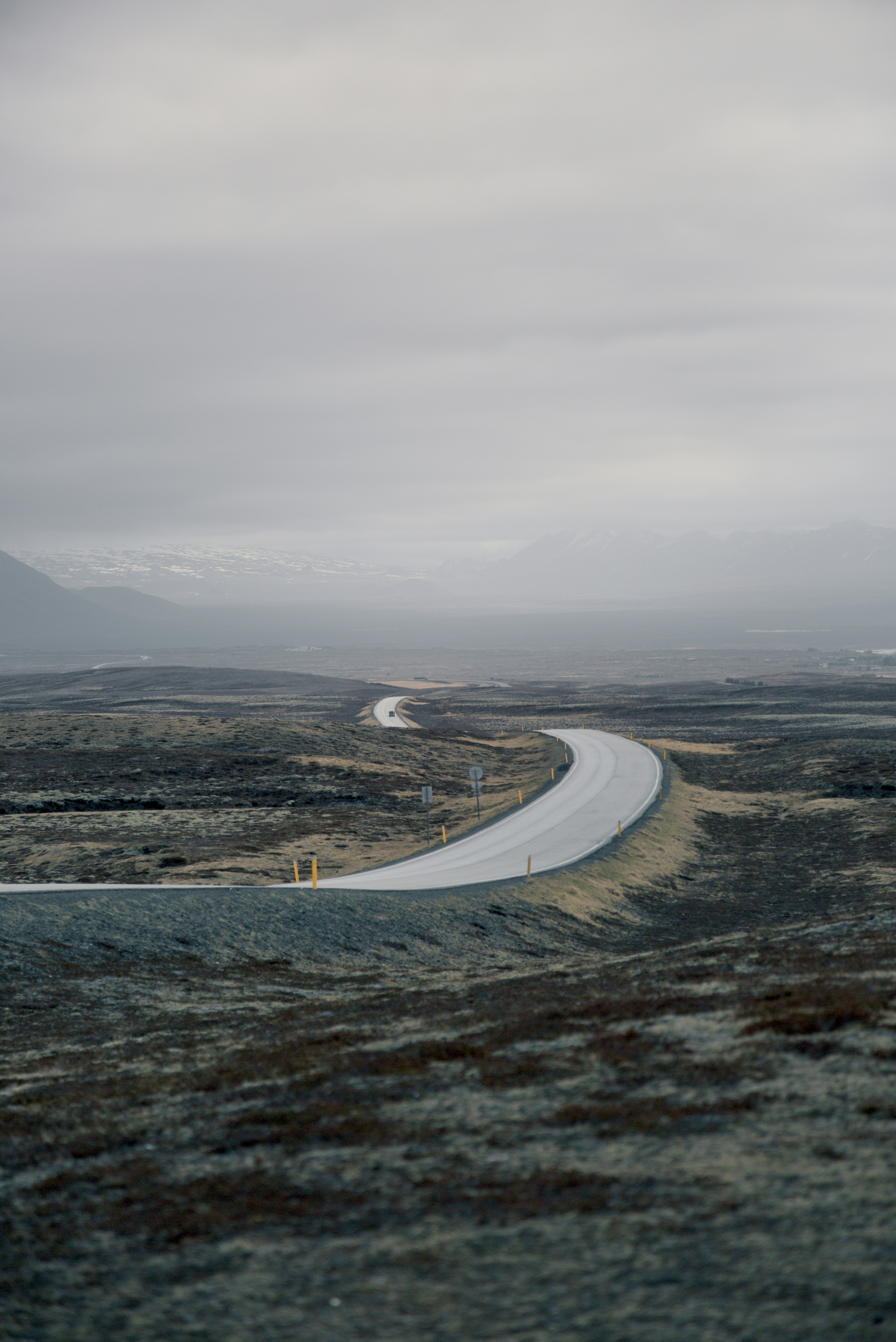 Winding Road Through Barren Wilderness
