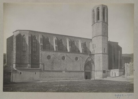 Vintage Brick Gothic Church Exterior