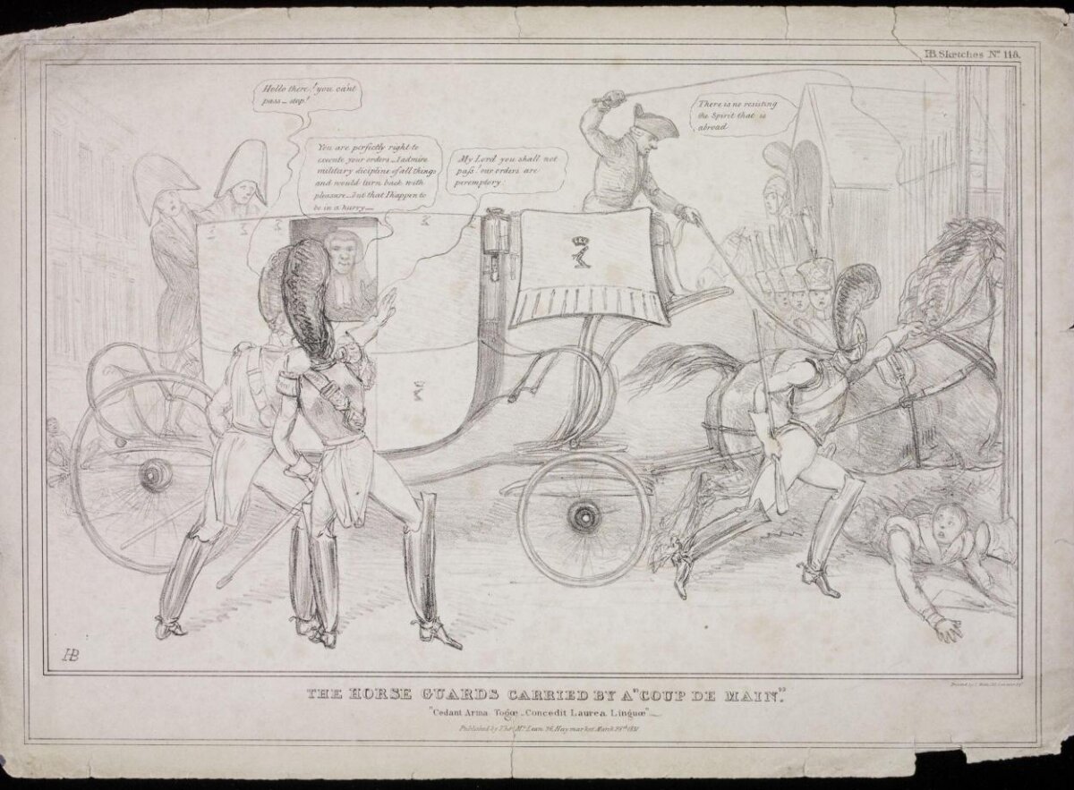The Horse Guards Coup de Main Cartoon