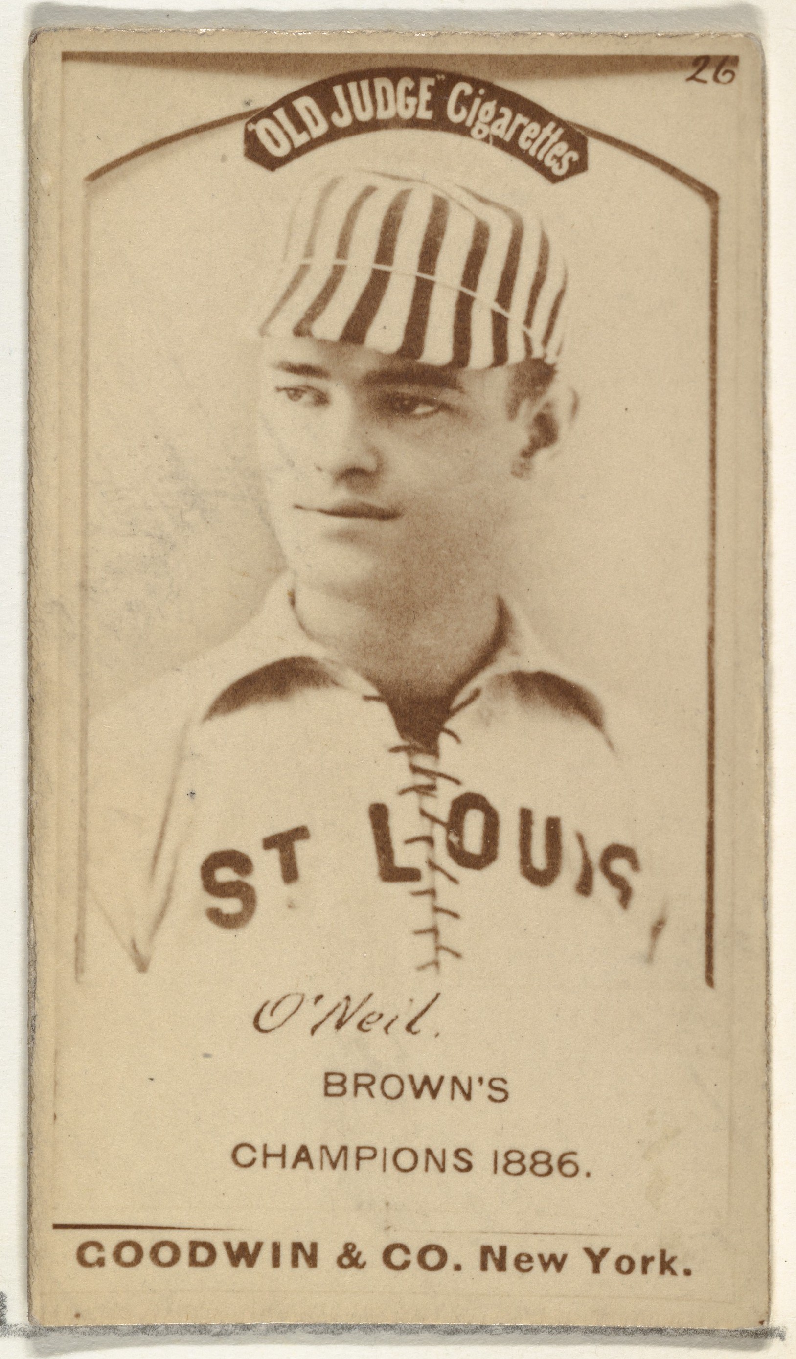 1886 St Louis Browns Baseball Card