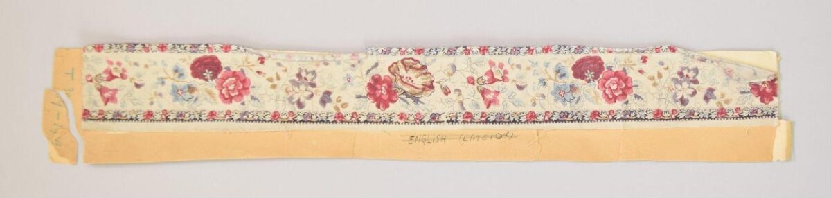 Vintage English Floral Textile Sample