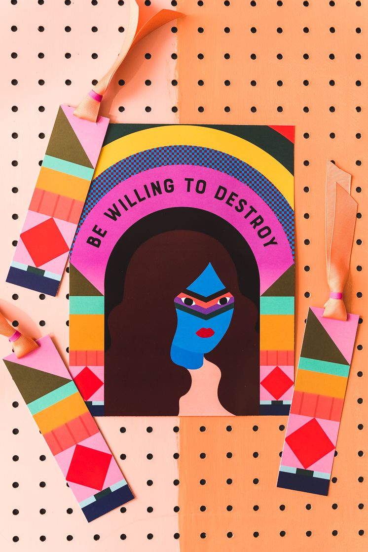Colorful Motivational Art Print and Bookmarks