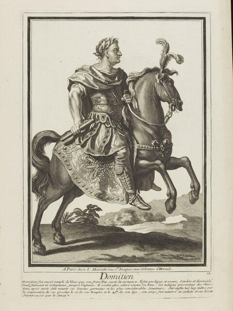Engraved Equestrian Portrait of Domitian