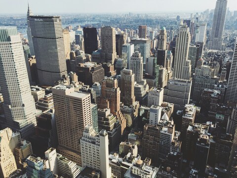 Aerial View of New York Manhattan