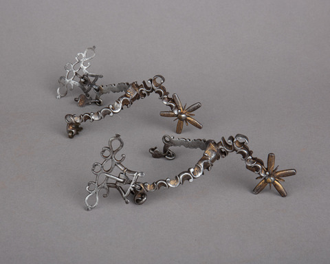 Pair of Ornate Antique Iron Spurs