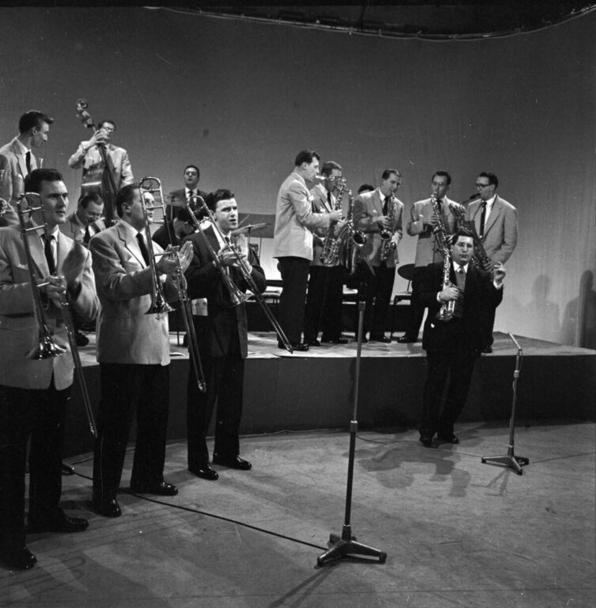 Big Band Jazz Performance on Stage