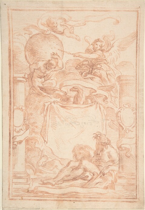 Allegorical Mythological Chalk Sketch