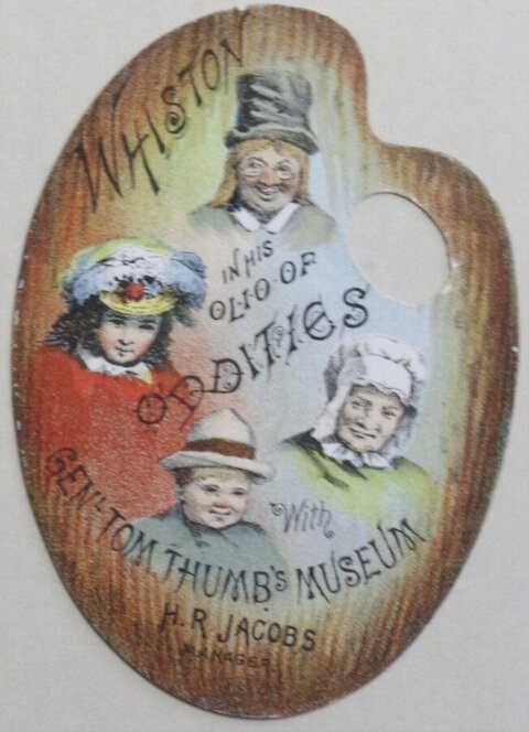 Vintage Tom Thumb Museum Palette Card