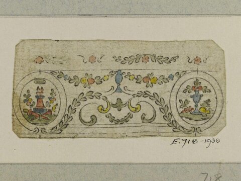 Antique Hand-painted Decorative Design Sketch
