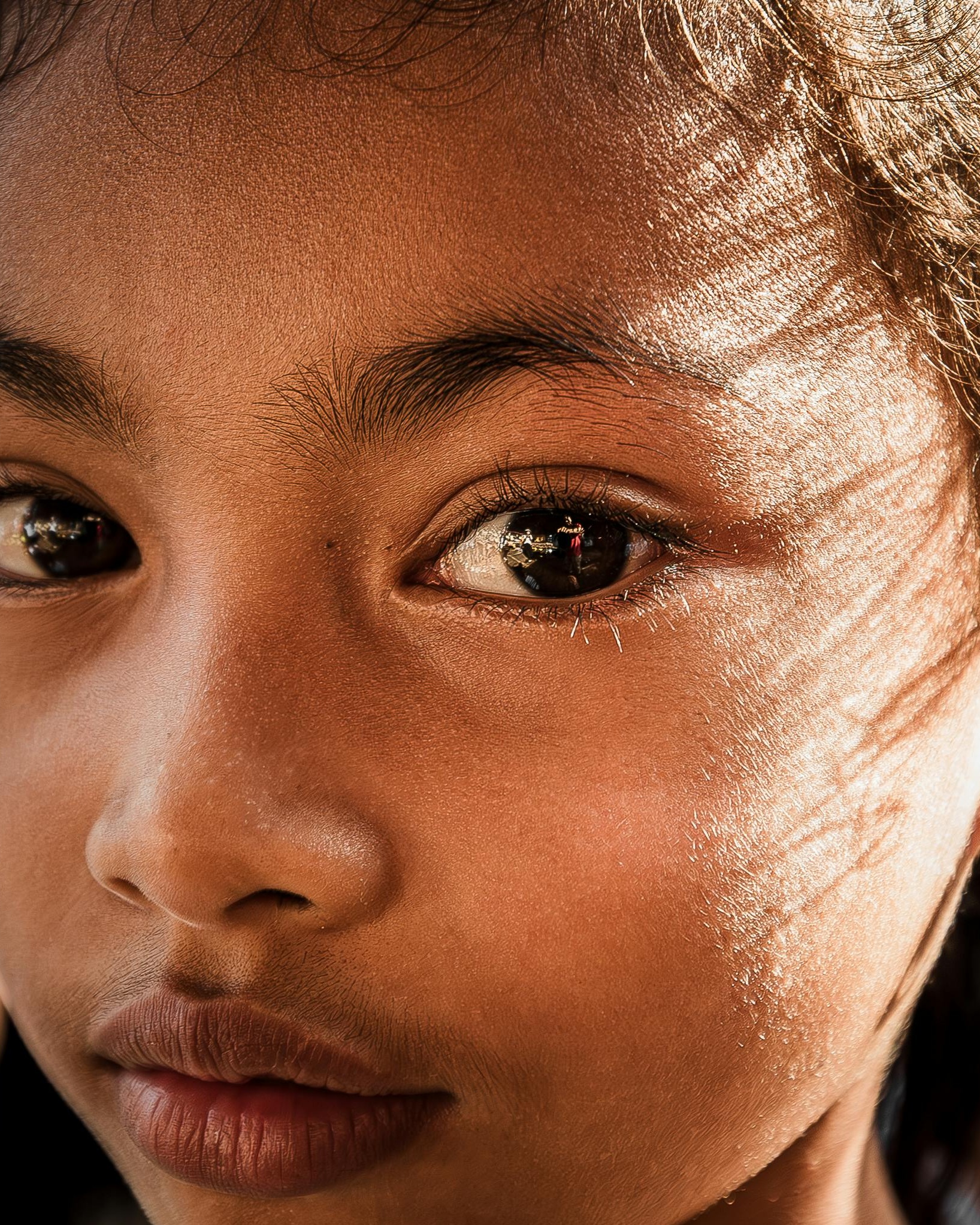 Close-Up Portrait of Child's Face