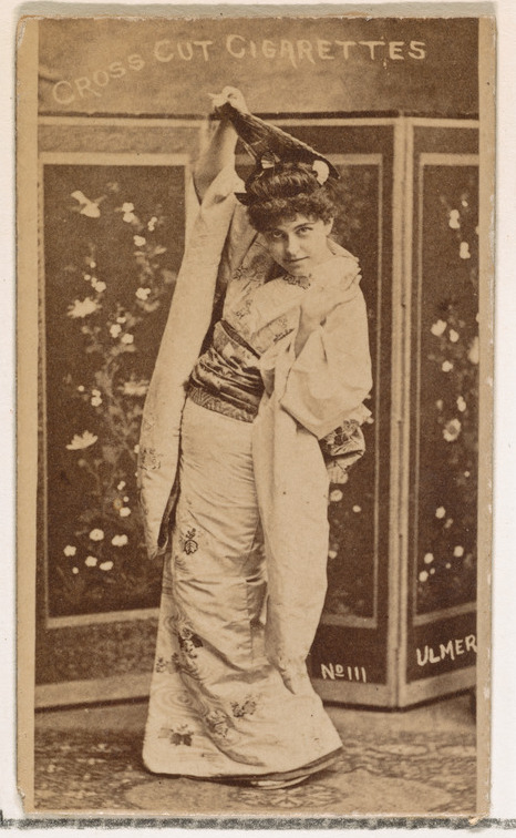 Vintage Cigarette Card Woman in Kimono
