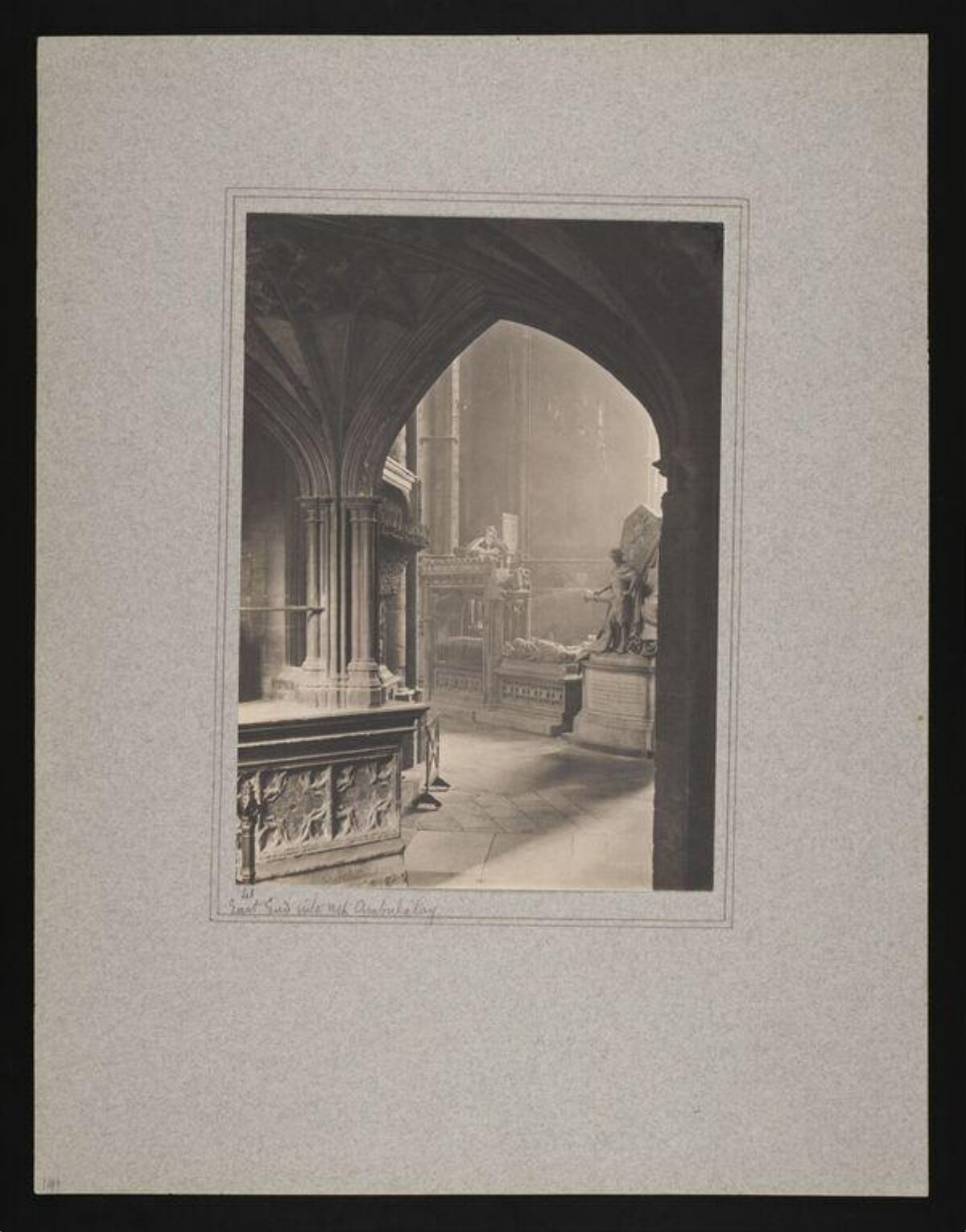 Cathedral Interior Through Gothic Arch