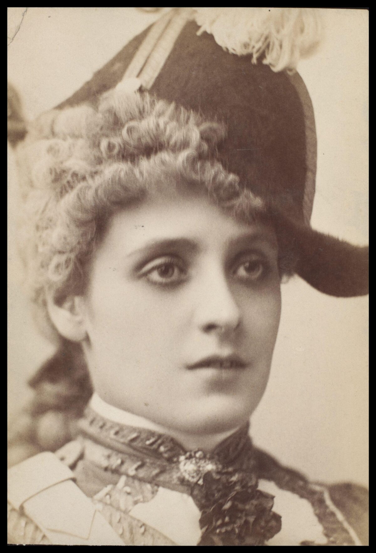 Vintage Sepia Portrait of Victorian Woman