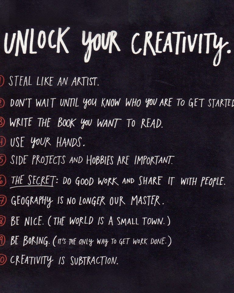 Unlock Your Creativity Tips List