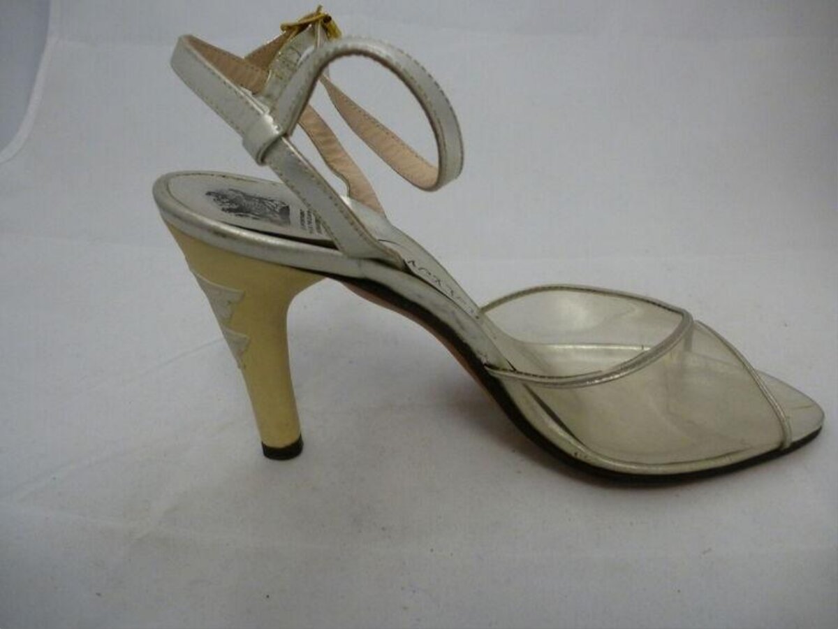 Silver Transparent High Heel Sandal