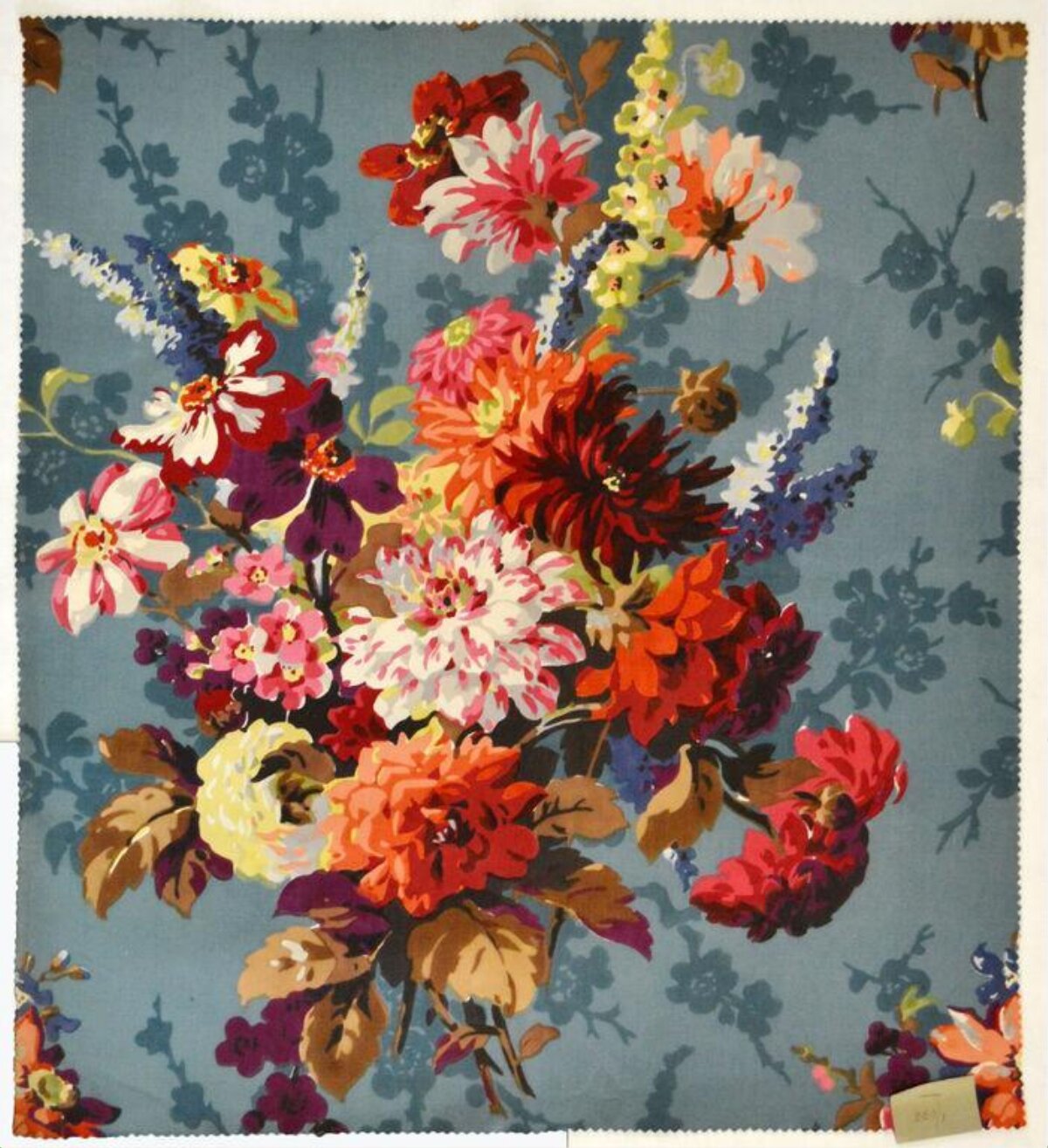 Vintage Floral Print Fabric Swatch
