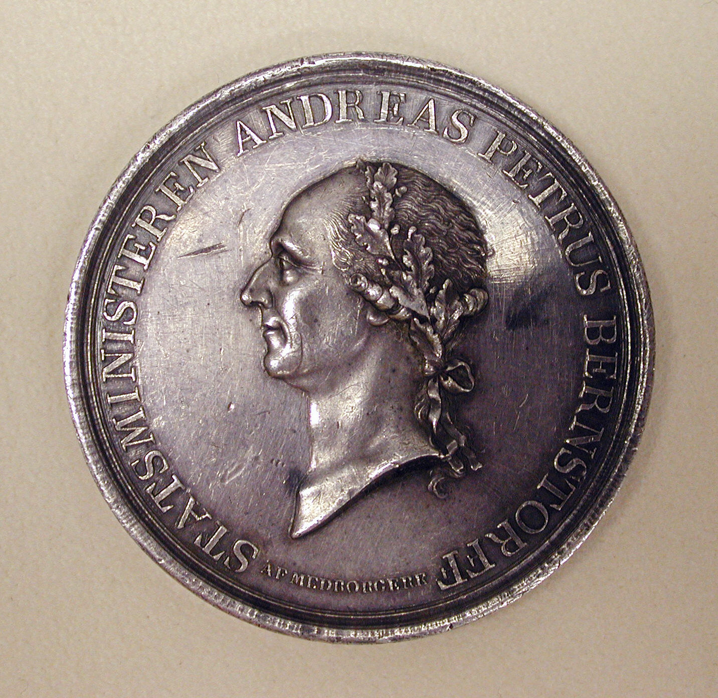 Andreas Peter Bernstorff Silver Medal