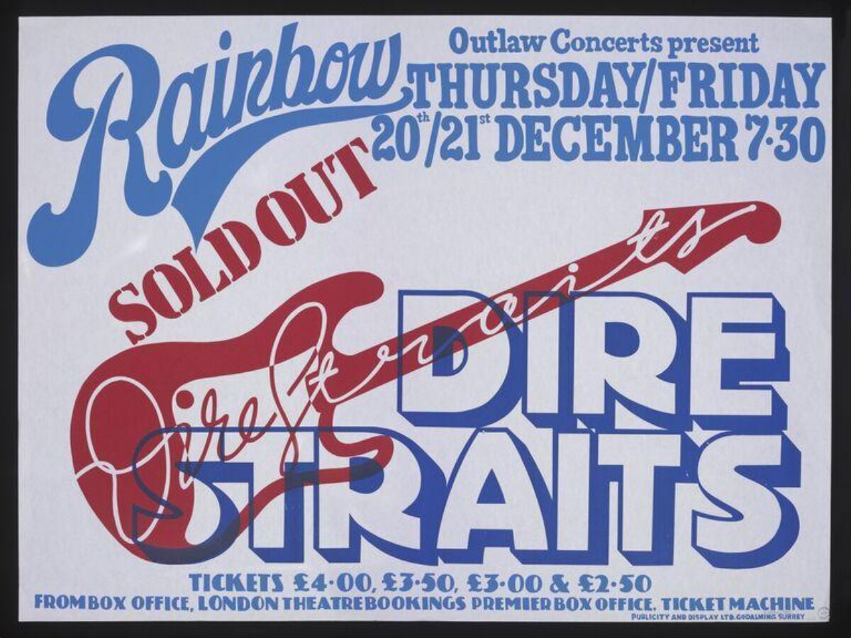 Dire Straits Rainbow Concert Poster