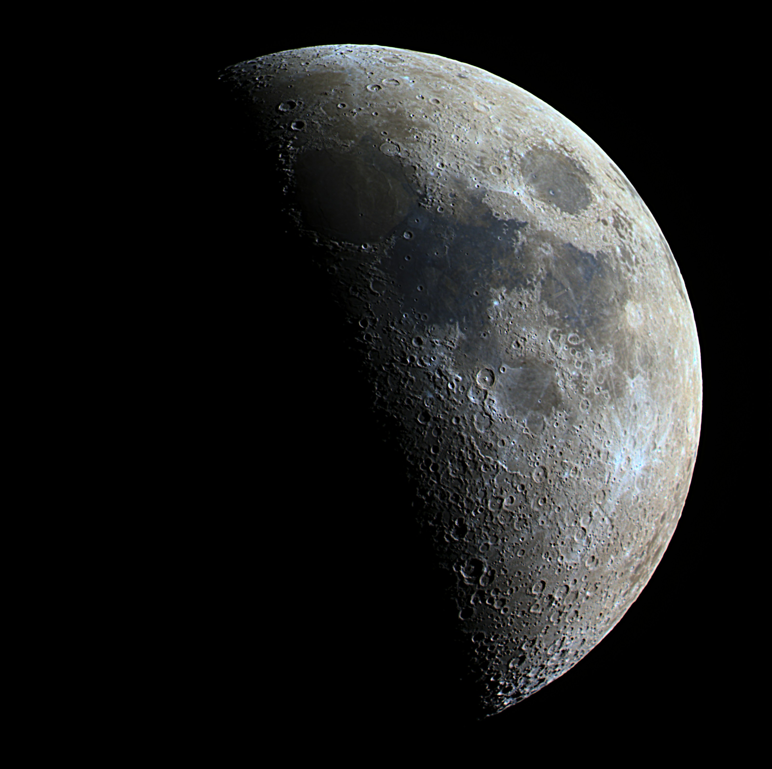 Partial Moon Surface Close-up