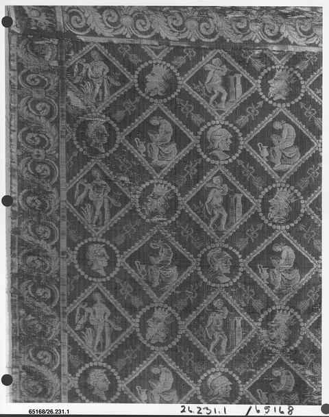 Antique Figured Woven Textile Fragment