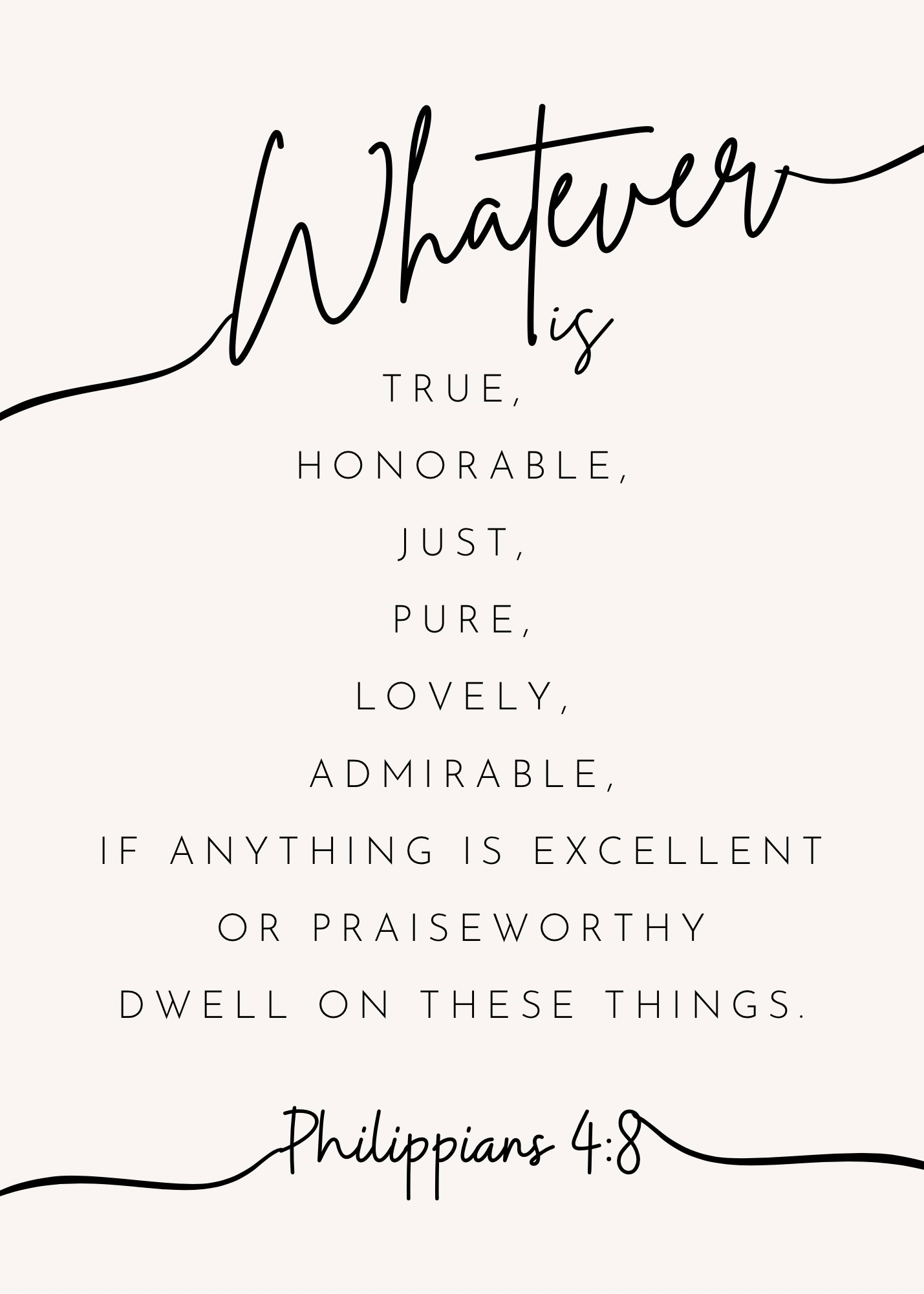 Philippians 4:8 Inspirational Bible Verse