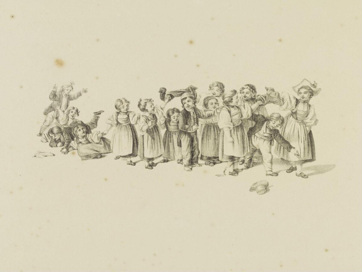 Sketch of Children Playing a Game