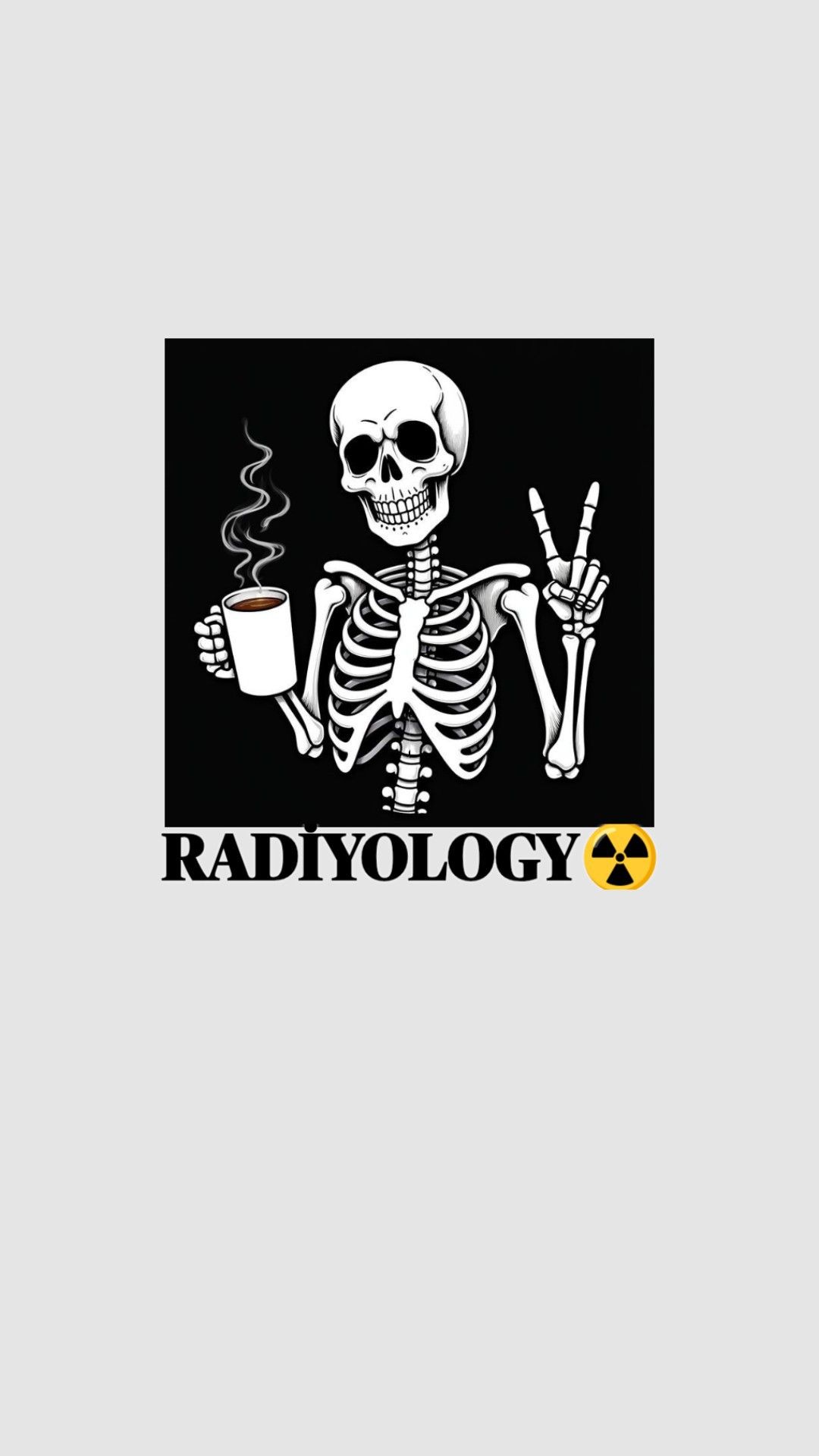 Radiology Themed Skeleton Graphic
