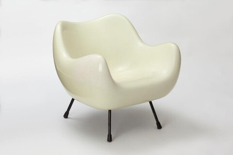 Light Cream Modern Armchair