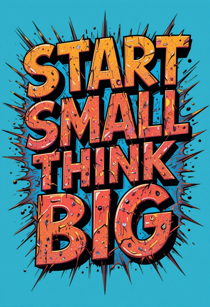 Start Small Think Big Motivational Art