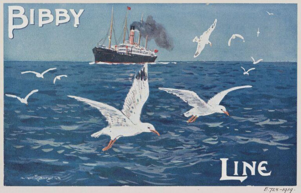 Vintage Bibby Line Steamship Poster