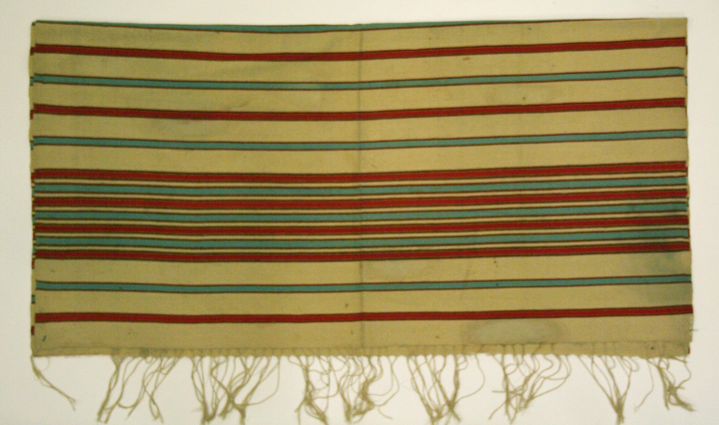 Striped Fringed Woven Textile