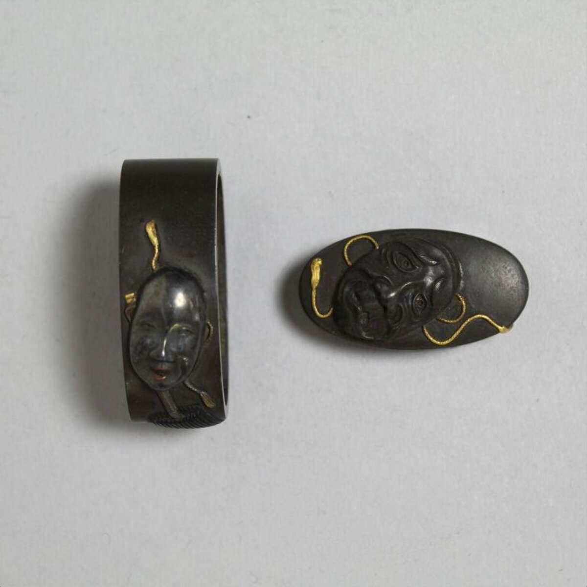 Carved Iron Japanese Sword Fittings