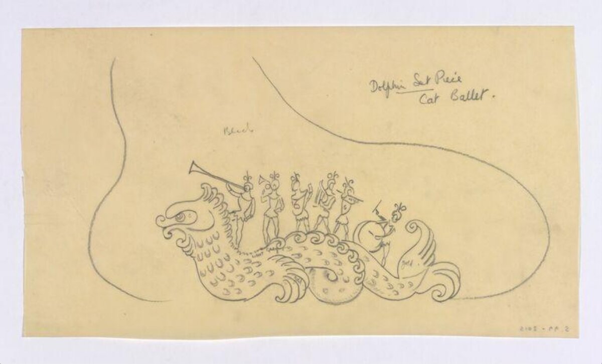 Pencil Sketch of Dolphin Ballet Float