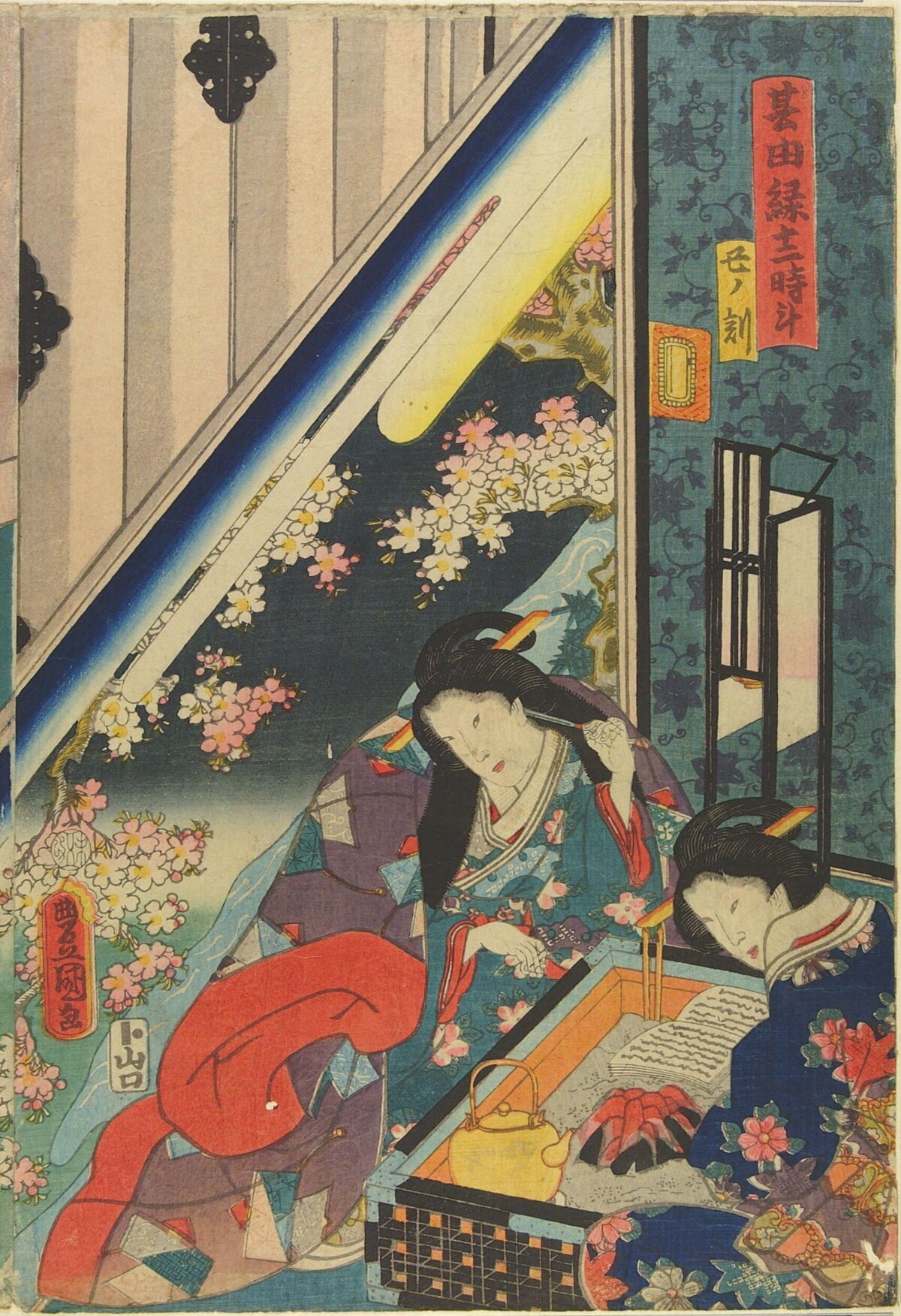 Japanese Ukiyo-e Two Women Scene