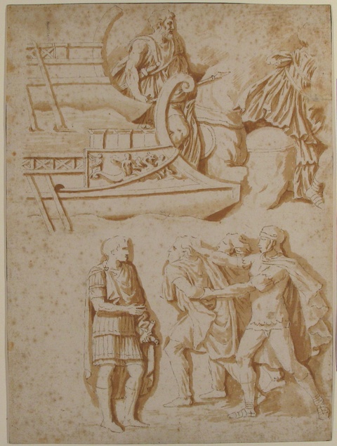 Sketch of Ancient Roman Scene