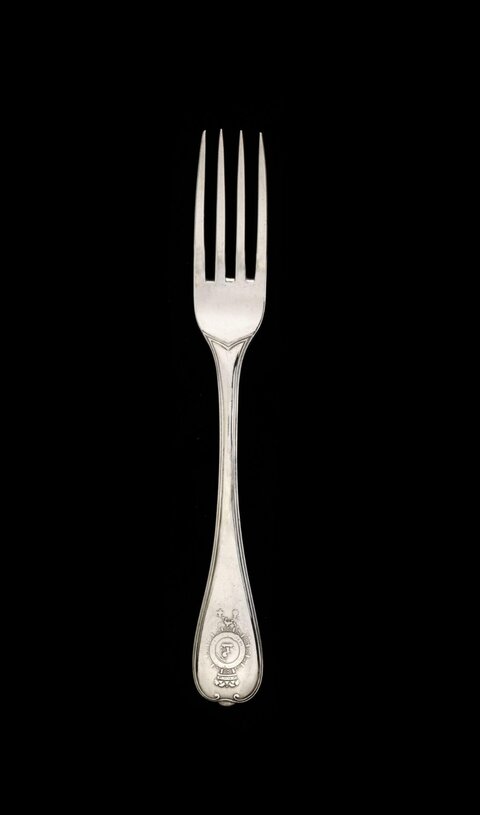 Engraved Antique Silver Fork