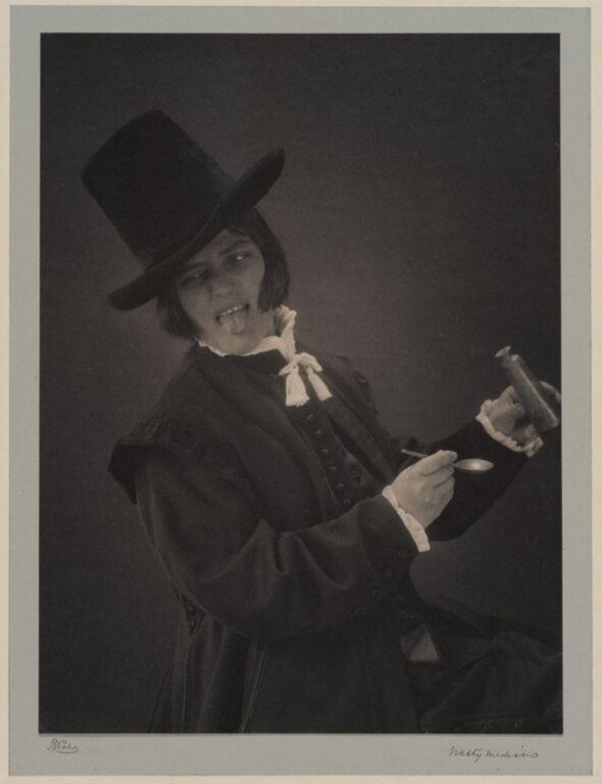 Vintage Portrait of Man with Medicine
