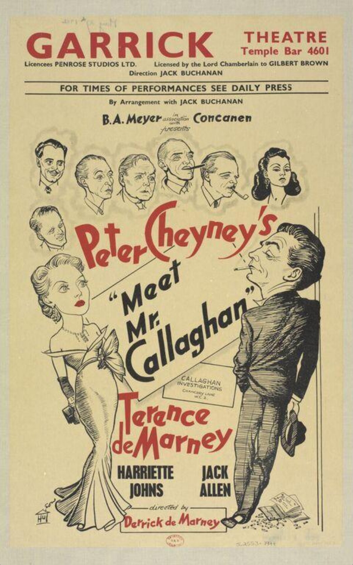 Vintage Meet Mr. Callaghan Theatre Poster