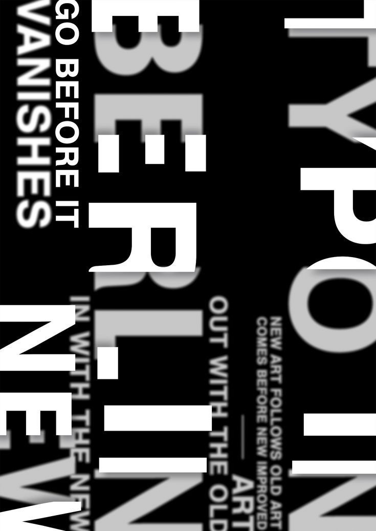 Black and White Typographic Art Poster