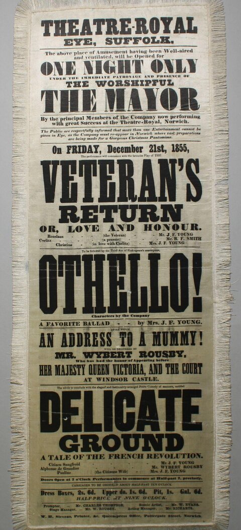 1855 Theatre Royal Playbill