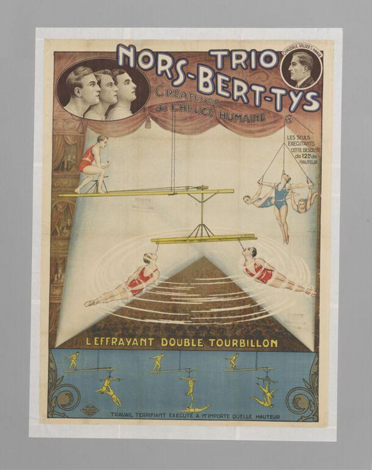 Vintage French Acrobat Circus Poster