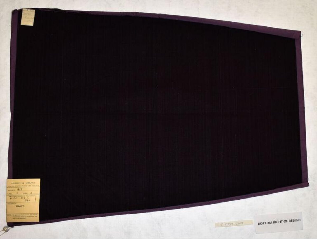 Museum Archival Black Textile Sample